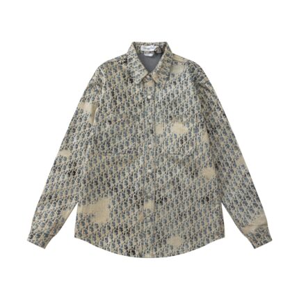 Dior 2024 spring hot stamping denim shirt jacket