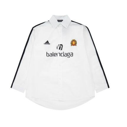 Balenciaga&Adidas 2024 new joint three-stripe chest logo Manchester United long-sleeved shirt