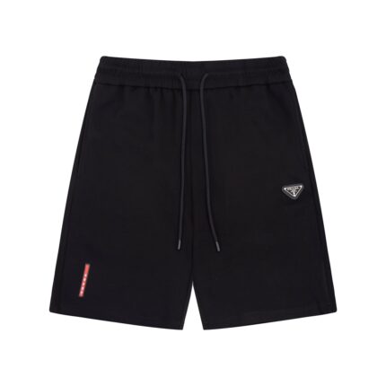 Prada triangle logo printed cropped trousers