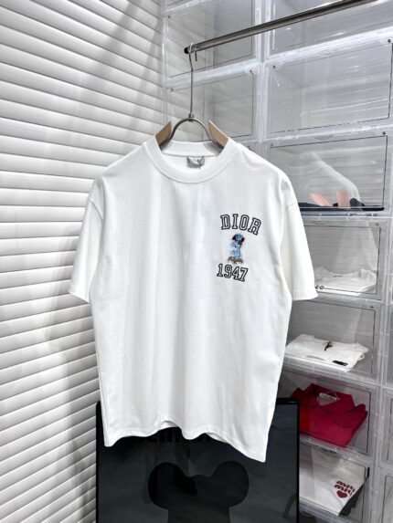 Dior cartoon embroidered short-sleeved T-shirt