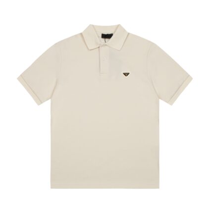 Prada 2024 new style polo shirt with new triangle logo on the chest