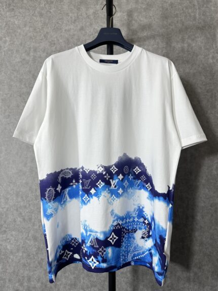 Louis Vuitton monogram gradient tie-dye print short-sleeved T-shirt